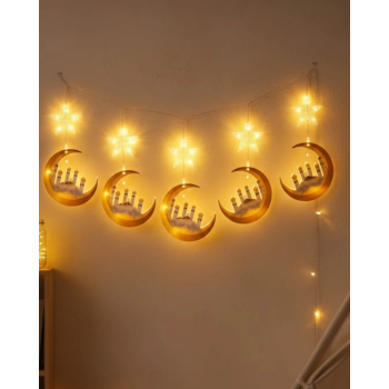 Ev İçi Ramazan Led Aydınlatma Saçağı 3 Metre Şık Tasarım