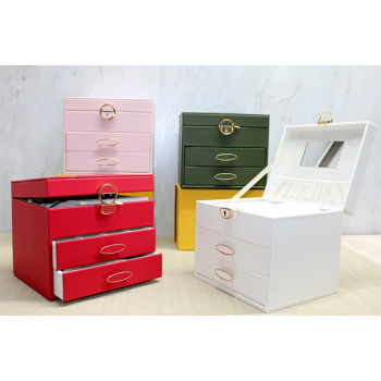 17x20 Cm Deri Kaplamalı Makyaj Ve Takı Kutusu