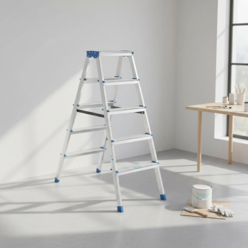 5+5 Çift Basamaklı Alüminyum Metal Merdiven
