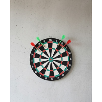 17 İnç Profesyonel Dart Tahtası Dayanıklı Yapı ve 4 Metal Dart Oku