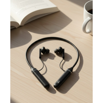 Uzun Süre Kullanımlı Kablosuz Boyun Askılı Stereo Kulaklık Güçlü Bas ve Net Ses