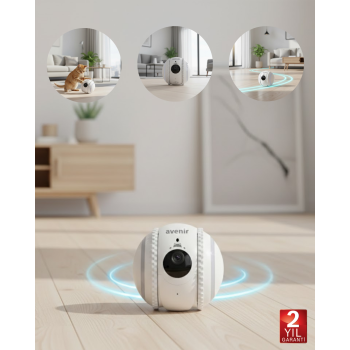 Akıllı Mobil Kontrollü Takip Kamerası WiFi Destekli Bulut Kayıtlı