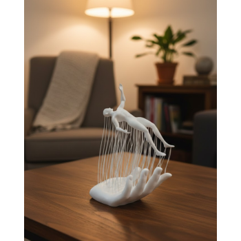 3D El İnsan Figürü Beyaz Modern Sanatsal Dekoratif Biblo