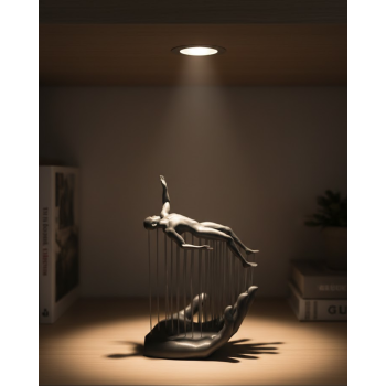 3D El İnsan Figürü Gri Soyut Modern Dekoratif Biblo