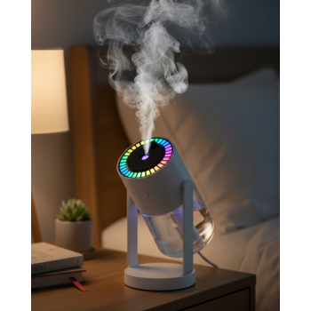 Ultrasonik Hava Nemlendirici Renkli Işık ve Manuel Püskürtme Ayarı