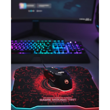 Işıklı Oyuncu Mouse ve Mousepad Seti Ergonomik Tasarım ve RGB Aydınlatma