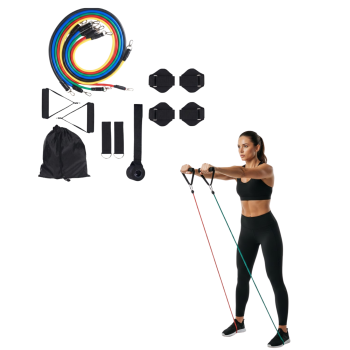 11 Parça Çok Fonksiyonlu Kapı Arkası Egzersiz Bandı Ev Tipi Spor Seti