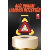 Işıklı İkaz Lambası Reflektör Şarjlı Işıklı Üçgen LED Acil Durum Feneri