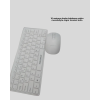 Q Klavye Beyaz Klavye Ve Mouse Seti Kablosuz USB Girişli