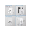 Tekli Yüksek Voltaj Korumalı Duvar Prizi 2x Type-c 1x Usb Çıkışlı Priz Grup Priz Çoğaltıcı Beyaz