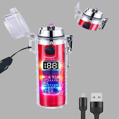 Çok Fonksiyonlu Şarjlı LED Fenerli USB Çakmak