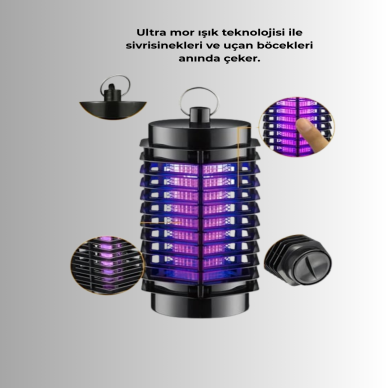 Elektrikli UV Işıklı Sivrisinek ve Böcek Öldürücü – Sessiz ve Güvenli Tuzak