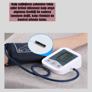 Elektronik Tansiyon Ölçer LCD Dijital Ekranlı