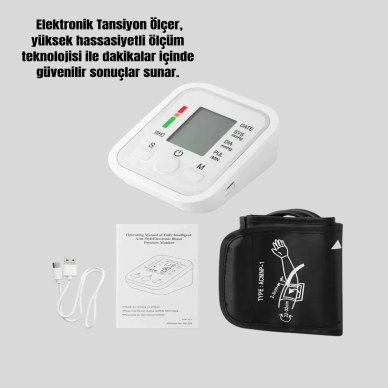 Elektronik Tansiyon Ölçer LCD Dijital Ekranlı