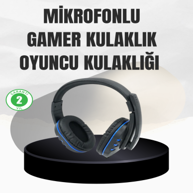 Ayarlanabilir Kafa Bandı ve Mikrofonlu Kulaklık – Oyun ve Müzik İçin İdeal