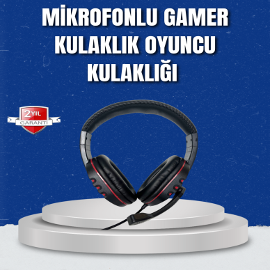 Dayanıklı Kablolu Oyun Kulaklığı – Yumuşak Pedli Mikrofonlu Model