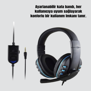 Bilgisayar Uyumlu Oyun Kulaklığı – Stereo Ses Deneyimi