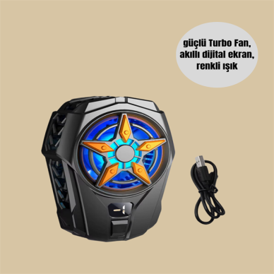 Mobil Cihaz Soğutma Radyatörü – Metal+ABS, Type-C Kablolu