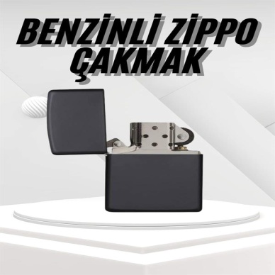 Hediyelik Zarif Model Siyah Benzinli Çakmak