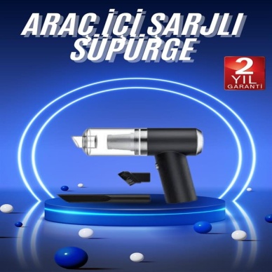 Vakumlu Araç İçi Süpürge Taşınabilir Pratik Şarjlı Temizlenebilir