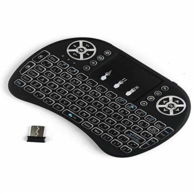 Kablosuz Türkçe Q Klavye RGB Işıklı Televizyon Ps3 Dokunmatik Mouse