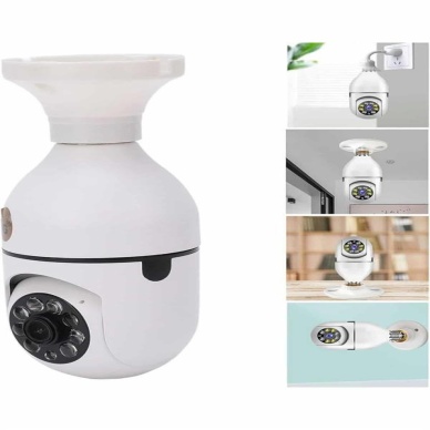 Akıllı Kamera Wifi Kamera Duylu Ampul Görünümlü 360 Derece Dönebilen Ev Kamerası