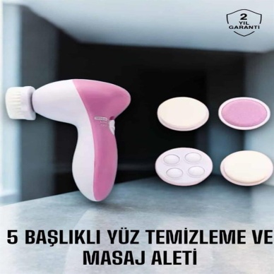 Taşınabilir Yüz Temizleme Cihazı Masaj, Peeling, Temizlik 5 Başlıklı