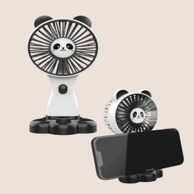 Mini Fan Hayvan Figürlü – Şarj Edilebilir Taşınabilir El Vantilatörü