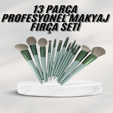 Dayanıklı Makyaj Fırçası Seti 13 Parça Yumuşak Kıllı Fırçalar Allık Fondöten Far Fırçası