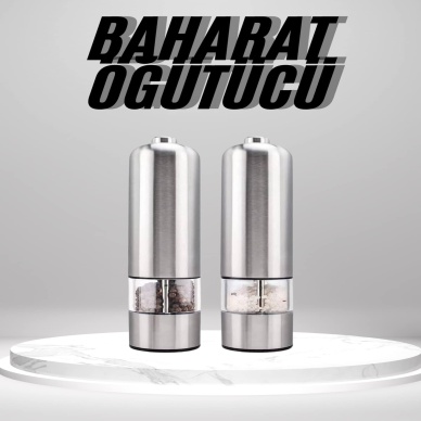 Otomatik Tuz ve Karabiber Öğütücü Baharat Öğütücü Tuz Karabiber Değirmeni