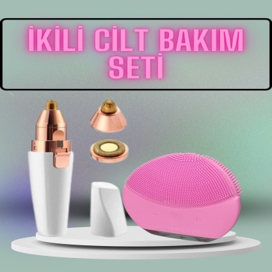 Kulak Burun ve Yüz Epilasyon Aleti ve Yüz Masaj Aleti İkili Cilt Bakım Seti
