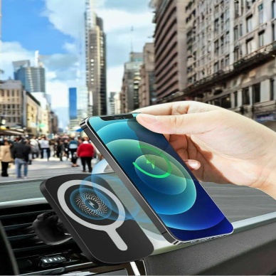 İOS Uyumlu Manyetik Tasarım Magsafe İphone 12/13/14/15 araç şarjı