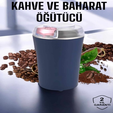 Taşınabilir Kahve & Baharat Öğütücü, Kolay Temizlenebilir ve Uzun Ömürlü Paslanmaz Çelik