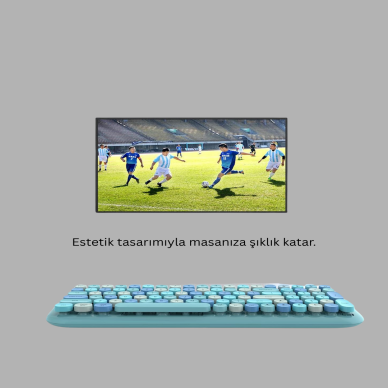 Kablosuz Retro Klavye ve Mouse Seti – 104 Tuşlu, Sessiz Yazım