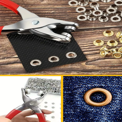 200 Adet Paslanmaz Çelik Çıtçıt Ve Pense Seti Metal Çıt Çıt Makinesi