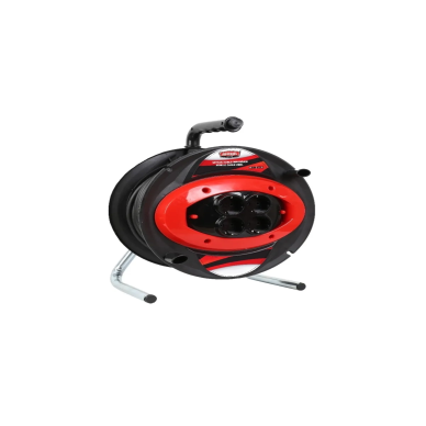 Amiral 50 Mt Makaralı 4lü Elektrik Uzatma Priz 3x2,5 Mm Siyah