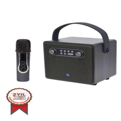 Bts-1688 Yeşil Mikrofonlu Karaoke Bluetooth Hoparlör