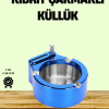 Çakmaklı Küllük Paslanmaz Çelik Şık Masa Aksesuarı