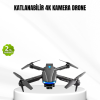 KESGİN MARKET ® Wi-Fi Bağlantılı 4K Drone Katlanabilir ve 360° Takla Özellikli