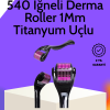 KESGİN MARKET ® Evde Güvenli Kullanım İçin Titanyum Derma Roller – Siyah Saplı