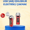 KESGİN MARKET ® Tip C Şarjlı Dijital Ekranlı Çakmak ve El Feneri