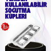 KESGİN MARKET ® Paslanmaz Çelikten Üretilmiş Metal Buz Küpü Seti ve Buz Klipsi