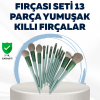 KESGİN MARKET ® Profesyonel Kullanıma Uygun 13 Parça Makyaj Fırçası Takımı Fiber Kıllı