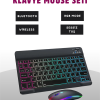 KESGİN MARKET ® Türkçe Q Klavye Düzenli RGB Kablosuz Klavye Mouse Set