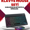 KESGİN MARKET ® Bluetooth 5.3 Destekli Şarjlı Taşınabilir Klavye + Mouse Kombinasyonu