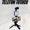KESGİN MARKET ® Telefon Tutucu Led Işıklı Kumandalı Mikrofon Telefon Vlog Video Kayıt