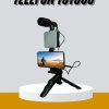 KESGİN MARKET ® Tripod Telefon Tutucu Kumandalı Mikrofon Led Işık Vlog Video Kayıt