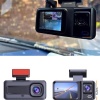 KESGİN MARKET ® 1080P 3 Lensli WİFİ Araç İçi Kameralı Ekran DVR Kaydedici Gece Görüşlü