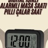 KESGİN MARKET ® Dijital Masa Saati Termometreli Takvim Çalar Saat Led Ekran Pilli