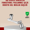 KESGİN MARKET ® 180° Dönebilen Robotik Kollu Musluk Başlığı – 2 Modlu Su Akışı ve Kolay Montaj